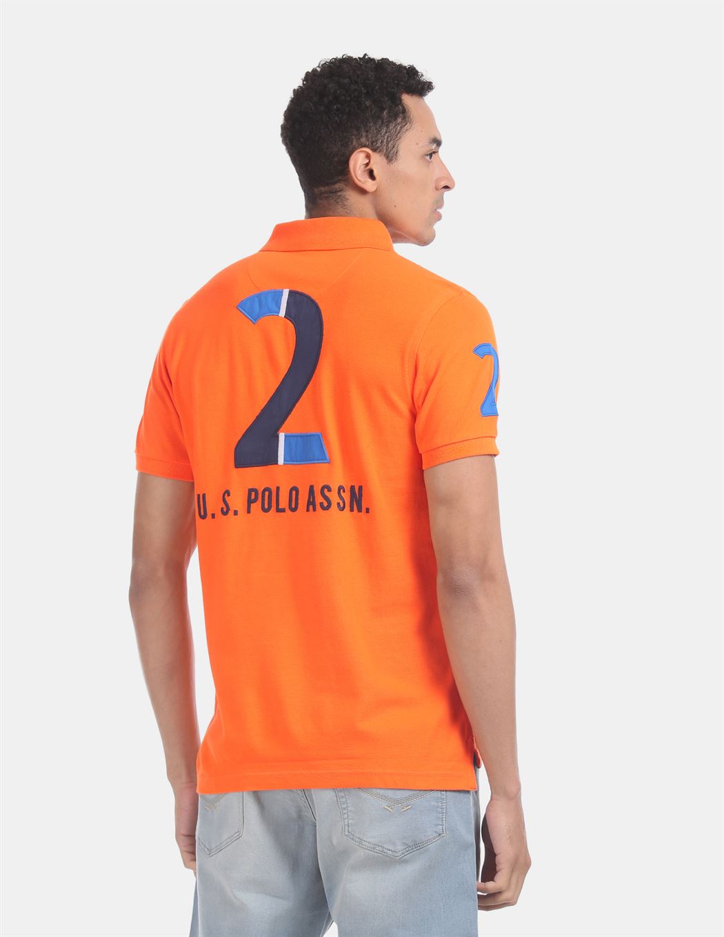 U.S.Polo Assn. Men Casual Wear Orange T-Shirt
